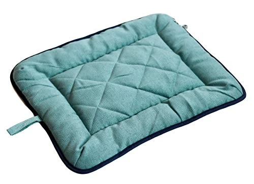 Dog Gone Smart Chenille Dog Sleeper Cushion, Green W/Blue Trim, 21"X30" Medium 1 Dog Gone Smart Chenille Dog Sleeper Cushion, Green W/Blue Trim, 21"X30" Medium