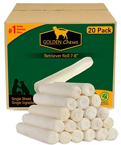 GOLDEN Chews Retriever Roll 7-8 Inches Extra Thick (20 Pack) 1 GOLDEN Chews Retriever Roll 7-8 Inches Extra Thick (20 Pack)