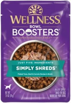 Wellness Bowl Boosters Simply Shreds Variety Pack, 2.8 Ounce Pouch (Pack Of 12) -Zoomie Shop 41c9 9N6KRL. AC
