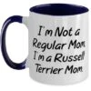 GENERIC I'm Not A Regular Mom. I'm A Russell. Two Tone 11oz Mug, Russell Terrier Dog Present From Friends, Perfect Cup For Friends, Dog Toys, Dog Beds, Dog Food, Dog Bowls, Dog Collars, Dog Leashes
