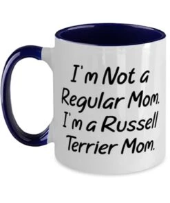 GENERIC I'm Not A Regular Mom. I'm A Russell. Two Tone 11oz Mug, Russell Terrier Dog Present From Friends, Perfect Cup For Friends, Dog Toys, Dog Beds, Dog Food, Dog Bowls, Dog Collars, Dog Leashes