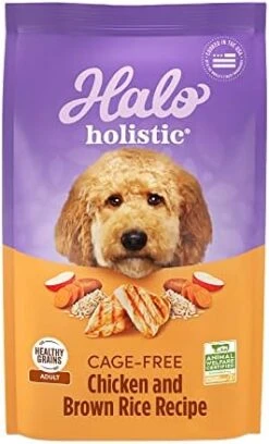Halo® Holistic Adult Dog Healthy Grains Wild-Caught Salmon & Whitefish Recipe 3.5 Lb -Zoomie Shop 41d eekhY6L. AC