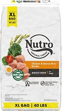 NUTRO NATURAL CHOICE Adult Dry Dog Food, Chicken & Brown Rice Recipe Dog Kibble, 5 Lb. Bag -Zoomie Shop 41dD3bwKDbS. AC