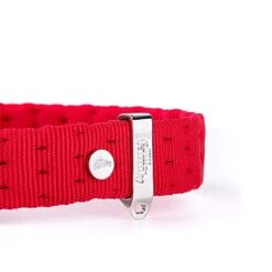 MyFamily Adjustable Dog Collar In Nylon Made In Italy, White Bronze Metallic Finish, Comfortable And Durable, Handmade, Milan Collection