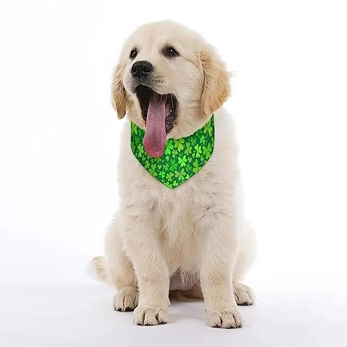 GENERIC Blue Shamrocks Print Pet Bandana Collar - Scarf Collar - Art Dog Bandana Minimal Head Cicumference 3 GENERIC Blue Shamrocks Print Pet Bandana Collar - Scarf Collar - Art Dog Bandana Minimal Head Cicumference - Image 3