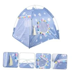 Pet Tent Small Animal Playpen Tent For Outdoor Indoor Tent For Dog Folding Tent Cat Bed House Dog Cozy Cave Pet Supplies Pet House Cat Nest Puppy Glass Fiber Food -Zoomie Shop 41eD4jU9S2L