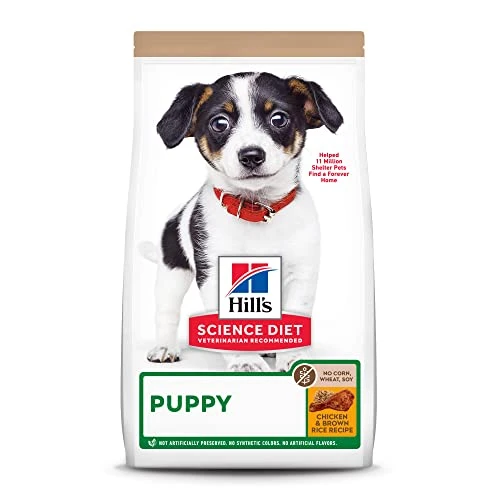 Hill's Science Diet Puppy No Corn, Wheat Or Soy Dry Dog Food, Chicken Recipe, 4 Lb. Bag 1 Hill's Science Diet Puppy No Corn, Wheat Or Soy Dry Dog Food, Chicken Recipe, 4 Lb. Bag