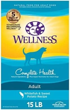 Wellness Complete Health Dry Dog Food With Grains, Made In USA With Real Meat & Natural Ingredients, All Breeds, Adult Dogs (Lamb & Barley, 30-lb) – With Nutrients For Immune, Skin, & Coat Support 27 Wellness Complete Health Dry Dog Food With Grains, Made In USA With Real Meat & Natural Ingredients, All Breeds, Adult Dogs (Lamb & Barley, 30-lb) – With Nutrients For Immune, Skin, & Coat Support -Zoomie Shop 41eYlvIhUhL. AC