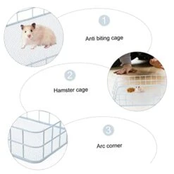 BCOATH 1pc Hamster Bed Blue Tinsel Little Critters Pantry Storage Baskets Small Pet Cooling Plate Wooden Cooling Board Pet Sleeping Terrace Hamster Iron Terrace Pet Summer House Iron -Zoomie Shop 41ecTbYTB9L