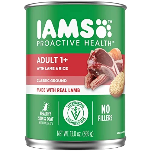 IAMS PROACTIVE HEALTH Adult Wet Dog Food Classic Ground With Lamb And Whole Grain Rice, Of 13 Oz.(Pack Of 12) 1 IAMS PROACTIVE HEALTH Adult Wet Dog Food Classic Ground With Lamb And Whole Grain Rice, Of 13 Oz.(Pack Of 12)