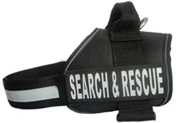 Search & Rescue Harness Vest Cool Comfort Nylon For Dogs Small Medium Large Girth Purchase Comes With 2 Reflective Search & Rescue Removable Patches. Please Measure Your Dog Before Ordering.
