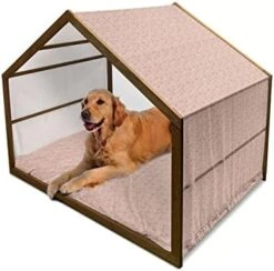 Lunarable Farming Wooden Pet House, Organic Cucumbers Dill Pickles Healthy Food Vegetables Salad Homemade, Outdoor & Indoor Portable Dog Kennel With Pillow And Cover, Large, Fern Green And Emerald -Zoomie Shop 41fS6 JCbUL. AC 1