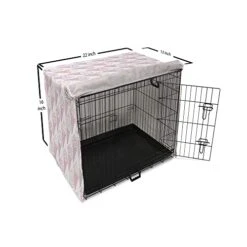Ambesonne Dessert Dog Crate Cover, Cherry Ice Cream Patterns Summer Foods Frozen Fruits Delicious Art, Easy To Use Pet Kennel Cover For Small Dogs Puppies Kittens, 22 Inch, Lavender Pale Fuchsia -Zoomie Shop 41fYIcJXnAL