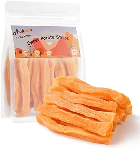 ASMPET Sweet Potato Dog Treats Fries, Healthy Natural Low Fat Grain Free Treats, Gluten Free Vegetarian Snack Gift For Small Medium & Large Dogs, Vegan Dog Chews 11 Ounce 6 ASMPET Sweet Potato Dog Treats Fries, Healthy Natural Low Fat Grain Free Treats, Gluten Free Vegetarian Snack Gift For Small Medium & Large Dogs, Vegan Dog Chews 11 Ounce - Image 6