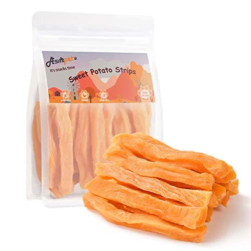 ASMPET Sweet Potato Dog Treats Fries, Healthy Natural Low Fat Grain Free Treats, Gluten Free Vegetarian Snack Gift For Small Medium & Large Dogs, Vegan Dog Chews 11 Ounce 1 ASMPET Sweet Potato Dog Treats Fries, Healthy Natural Low Fat Grain Free Treats, Gluten Free Vegetarian Snack Gift For Small Medium & Large Dogs, Vegan Dog Chews 11 Ounce