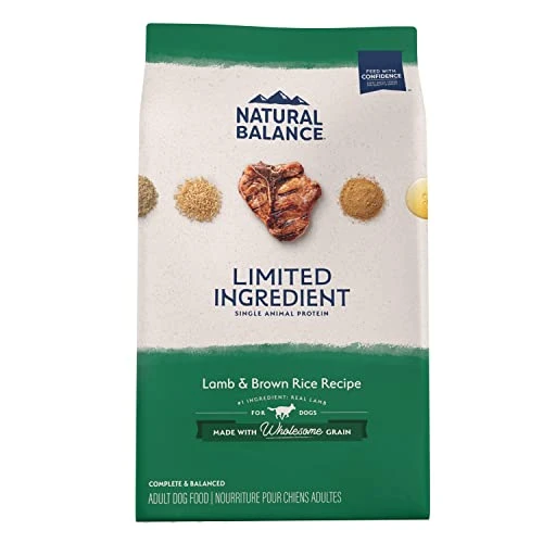 Natural Balance Limited Ingredient Adult Dry Dog Food With Healthy Grains, Lamb & Brown Rice Recipe, 12 Pound (Pack Of 1) 1 Natural Balance Limited Ingredient Adult Dry Dog Food With Healthy Grains, Lamb & Brown Rice Recipe, 12 Pound (Pack Of 1)