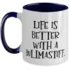 GENERIC Life Is Better With A Bullmastiff. Two Tone 11oz Mug, Bullmastiff Dog Present From Friends, Sarcasm Cup For Dog Lovers, Pet Toys, Cat Toys, Dog Toys, Pet Food, Cat Food, Dog Food