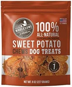 Wholesome Pride Sweet Potato Bites 100% All-Natural Single Ingredient, USA-Sourced Dog Treats, 16 Oz -Zoomie Shop 41gk7A4rKTL. AC
