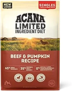 ACANA Singles Limited Ingredient Dry Dog Food, Beef & Pumpkin Recipe, Grain Free Beef Dry Dog Food, 4.5lb 23 ACANA Singles Limited Ingredient Dry Dog Food, Beef & Pumpkin Recipe, Grain Free Beef Dry Dog Food, 4.5lb -Zoomie Shop 41hCr7ZRqJL. AC