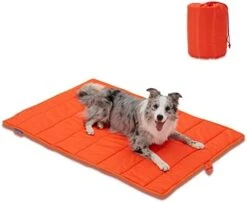 BDEUS 51x35In Large Size Outdoor Dog Bed, Waterproof & Portable Camping Travel Pet Mat, Easy To Clean, Washable Odor Resistant Pet Cooling Pad (Orange) -Zoomie Shop 41hOABLjPqL. AC