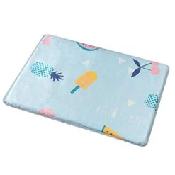 Pet Dog Mat Summer Cat Dog Ice Silk Mat Sleeping Pad Ice Pad Cooling Resistant Bite Nest Cat With Pad Cool Pad (Color : Green, Size : XL)