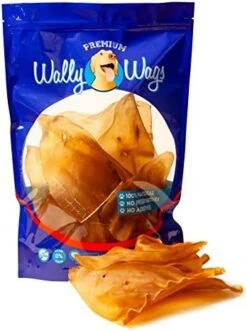 Wally Wags Cow Ears For Dogs | Extra Large | High Protein Dog Chews Sourced From All Natural, Free Range, Grass Fed Cattle, Natural Dog Treats, No Preservatives, Hormones & Additives (6 Pieces) -Zoomie Shop 41iwC7OdZ2L. AC