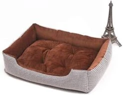 YangYan Pet Bed Big Dog Bed Warm Lattice Bed For Dogs Winter Dogs Matress Puppy Kennel Dog's Mat Cushion For Small Medium Large Dogs (Color : Pale Pinkish Gray, Size : 70x50cm) -Zoomie Shop 41jEKO TO6L. AC