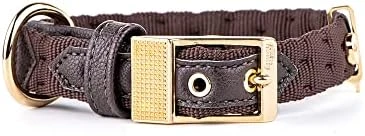 MyFamily Adjustable Dog Collar In Nylon Made In Italy, White Bronze Metallic Finish, Comfortable And Durable, Handmade, Milan Collection 10 MyFamily Adjustable Dog Collar In Nylon Made In Italy, White Bronze Metallic Finish, Comfortable And Durable, Handmade, Milan Collection - Image 10