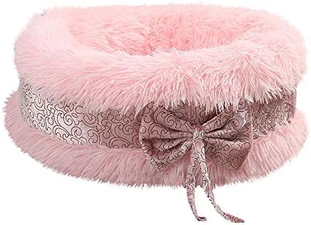 Watonic Dog Bed Cat Bed Comfortable Plush Kennel Dogs Pet Litter Deep Sleep Cat Litter Sleeping Bed Bow Lace Noble Elegant Wedding (Gray,15.76inch) 6 Watonic Dog Bed Cat Bed Comfortable Plush Kennel Dogs Pet Litter Deep Sleep Cat Litter Sleeping Bed Bow Lace Noble Elegant Wedding (Gray,15.76inch) - Image 6