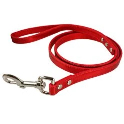 Kuntrona PU Leather Dog Pet Leash Dog Lead 9 Colors 48" Long Red M