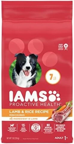 IAMS Minichunks Adult Dry Dog Food Lamb & Rice Recipe Dog Kibble, 38.5 Lb. Bag -Zoomie Shop 41lBL4dqCVL. AC
