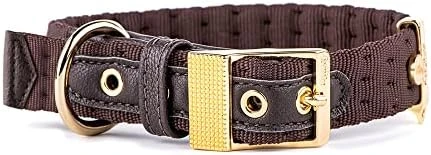 MyFamily Adjustable Dog Collar In Nylon Made In Italy, White Bronze Metallic Finish, Comfortable And Durable, Handmade, Milan Collection 13 MyFamily Adjustable Dog Collar In Nylon Made In Italy, White Bronze Metallic Finish, Comfortable And Durable, Handmade, Milan Collection - Image 13