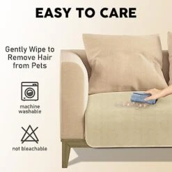 Furrybaby Waterproof Dog Bed Cover For Dog Beds & Furniture Machine Washable Waterproof Dog Blanket Anti Slip Couch Protector For Dogs Cats And Other Pets (Creamy-White, 82x102inch) -Zoomie Shop 41mBkMvoh2L