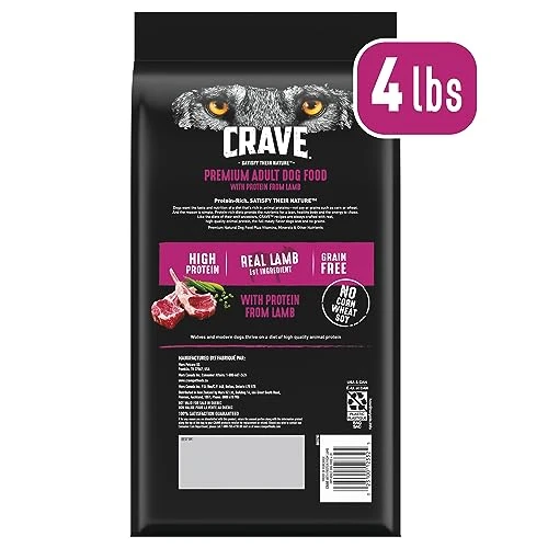CRAVE Grain Free High Protein Adult Dry Dog Food With Lamb, 4 Lb. Bag 2 CRAVE Grain Free High Protein Adult Dry Dog Food With Lamb, 4 Lb. Bag - Image 2
