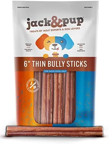Jack&Pup Thin Dog Bully Sticks Odor Free, Bully Sticks For Dogs, Healthy Dog Treats Bully Sticks For Small Dogs, Beef Dog Chews, Pizzle Chew Sticks For Dogs (12-Inch Thin Bully Stick, 12 Pack) 13 Jack&Pup Thin Dog Bully Sticks Odor Free, Bully Sticks For Dogs, Healthy Dog Treats Bully Sticks For Small Dogs, Beef Dog Chews, Pizzle Chew Sticks For Dogs (12-Inch Thin Bully Stick, 12 Pack) - Image 13