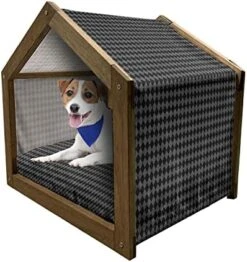 Ambesonne Pop Art Wooden Dog House, Hipster Banana Graphic Exotic Fruits Island Food Jungle Tropical Design, Indoor & Outdoor Portable Dog Kennel With Pillow And Cover, X-Large, Cobalt Blue Mustard -Zoomie Shop 41mYD5rsOXL. AC