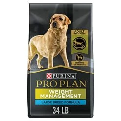 Purina Pro Plan Large Breed Weight Management Dog Food, Chicken & Rice Formula - 34 Lb. Bag