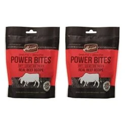 Merrick Power Bites All Natural Grain Free Gluten Free Soft & Chewy Chews Dog Treats Real Beef, 6 OZ