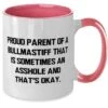 GENERIC Unique Idea Bullmastiff Dog Gifts, Proud Parent Of A Bullmastiff That, Funny Two Tone 11oz Mug For Pet Lovers, Cup From Friends, Bullmastiff Dog Toys, Bullmastiff Dog Beds, Bullmastiff Dog Food,