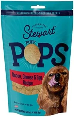 Stewart Freeze Dried Dog Treats, PuffPops Bacon Treats For Dogs, Made In USA With Real Bacon, Natural, Limited Ingredient Bacon Dog Treats, Bacon Cheeseburger Recipe, 5.8 Ounces, Resealable Pouch -Zoomie Shop 41o7XsZ ZhL. AC