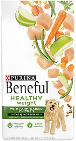 Purina Beneful Healthy Weight Dry Dog Food, Healthy Weight With Farm-Raised Chicken - 15.5 Lb. Bag -Zoomie Shop 41oL1vemN2S. AC