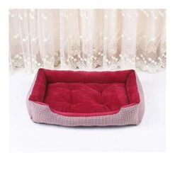 YangYan Pet Bed Big Dog Bed Warm Lattice Bed For Dogs Winter Dogs Matress Puppy Kennel Dog's Mat Cushion For Small Medium Large Dogs (Color : Pale Pinkish Gray, Size : 70x50cm) -Zoomie Shop 41pp0XptZbL