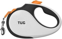 TUG 360° Tangle-Free Retractable Dog Leash With Anti-Slip Handle | 16 Ft Strong Nylon Tape| One-Handed Brake, Pause, Lock (Medium, Grey) -Zoomie Shop 41qNqj1ACL. AC