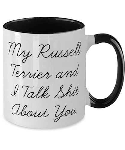 GENERIC Unique Russell Terrier Dog Two Tone 11oz Mug, My Russell Terrier And I Talk Shit, Present For Friends, Nice Gifts From Friends, Dog Toys, Dog Collars, Dog Beds, Dog Food, Dog Treats 1 GENERIC Unique Russell Terrier Dog Two Tone 11oz Mug, My Russell Terrier And I Talk Shit, Present For Friends, Nice Gifts From Friends, Dog Toys, Dog Collars, Dog Beds, Dog Food, Dog Treats