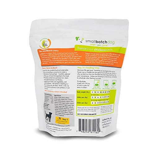 Smallbatch Pets Freeze-Dried Premium Raw Food Diet For Dogs, Chicken Recipe, 14 Oz, Made In The USA, Organic Produce, Humanely Raised Meat, Hydrate And Serve Patties, Single Source Protein, Healthy 2 Smallbatch Pets Freeze-Dried Premium Raw Food Diet For Dogs, Chicken Recipe, 14 Oz, Made In The USA, Organic Produce, Humanely Raised Meat, Hydrate And Serve Patties, Single Source Protein, Healthy - Image 2