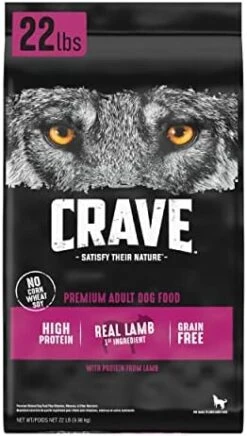CRAVE Grain Free High Protein Adult Dry Dog Food With Lamb, 4 Lb. Bag 18 CRAVE Grain Free High Protein Adult Dry Dog Food With Lamb, 4 Lb. Bag -Zoomie Shop 41r60G0zAL. AC