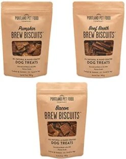 Crafted By Humans Loved By Dogs Portland Pet Food Company Brew Biscuit Dog Treats (3 X 5 Oz Bags Variety Pack) – Mixed Flavors –All Natural, Human-Grade, USA-Sourced And Made -Zoomie Shop 41rKIvC1LAL. AC
