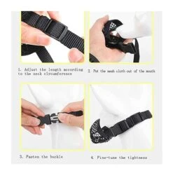 Dog Mouth Cover,Dog Muzzle Soft Mesh Muzzle,Adjustable Breathable Dog Muzzle,Dog Mask,Mouth Cover For Anti-Biting Anti-Barking,Allows Panting,for Small Medium Large Dogs -Zoomie Shop 41rS46YR8XL