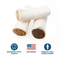 Best Bully Sticks 5 To 6 Inch Variety Pack Stuffed Shin Bones - USA Baked & Packed Shin Bones For Dogs - Highly Digestible Fillings, Long Lasting And Refillable - 3 Pack -Zoomie Shop 41s5CcAPAIL