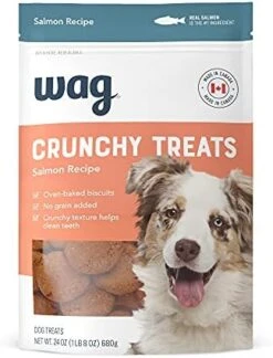 Amazon Brand - Wag Baked Biscuits Crunchy Dog Treats, Salmon, 1.5 Lb -Zoomie Shop 41sXxDXUmLS. AC